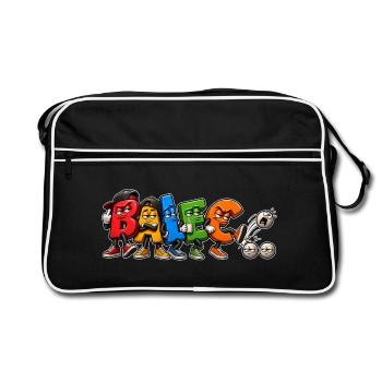 BALÈC – Humor Je M'en Fous - Retro Tasche - Schwarz/Weiß - Vorne