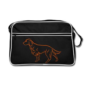 Setter ci-dessus en orange - Sac Retro - noir/blanc - Devant