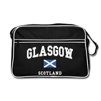 Graphique du drapeau de l’Écosse de Glasgow - Sac Retro - noir/blanc - Devant