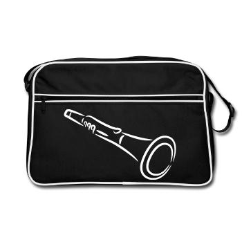 Croquis pour clarinette - Sac Retro - noir/blanc - Devant