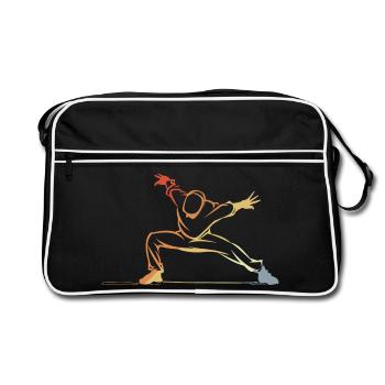 B-Boy Sketch - Retro Bag - black/white - Front