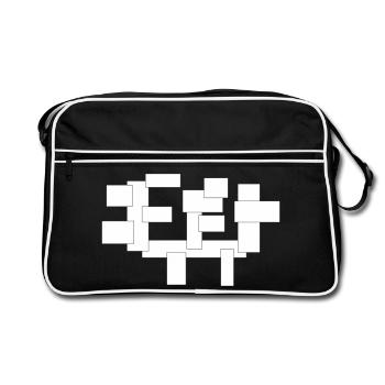 rectangles just squares in composition - Retro Bag - black/white - Front