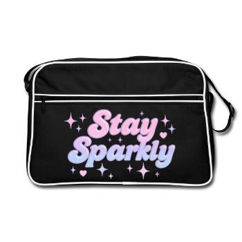 Restez scintillant / Design Y2K - Sac Retro - noir/blanc - Devant