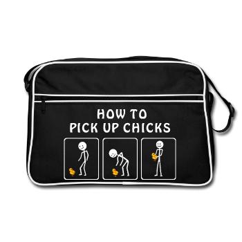 Comment ramasser des poussins - Sac Retro - noir/blanc - Devant