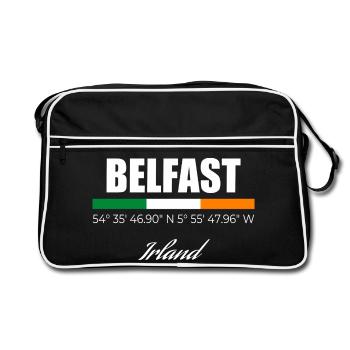 Belfast - Retro Bag - black/white - Front