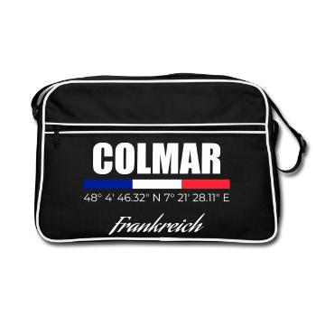 Colmar - Retro Bag - black/white - Front