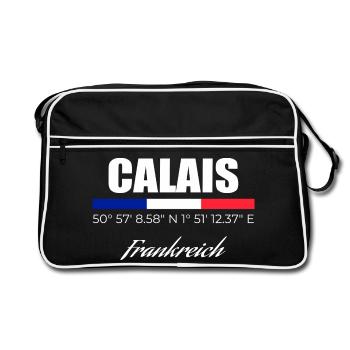 Calais - Retro Tasche - Schwarz/Weiß - Vorne
