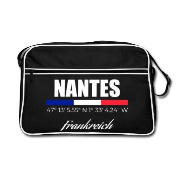Nantes - Retro Bag - black/white - Front