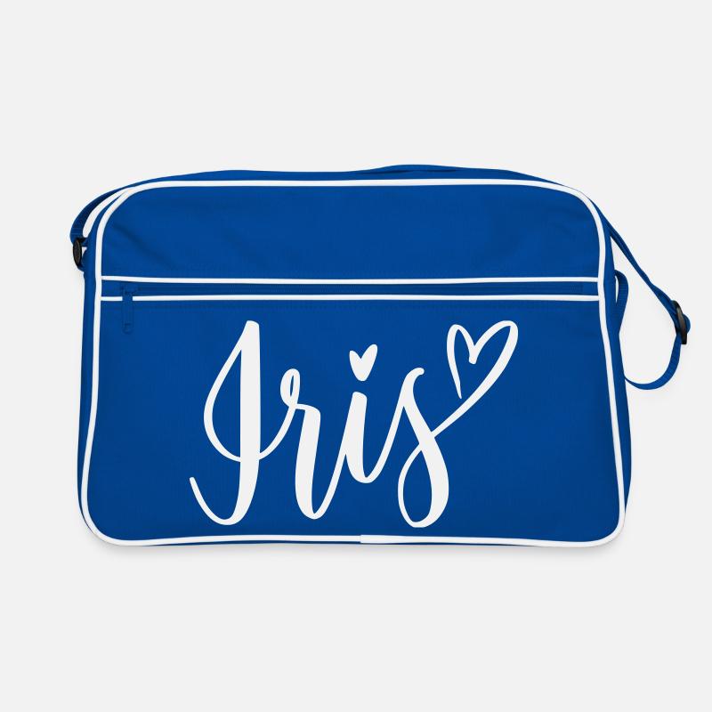 Iris Herz Schriftzug Retro Tasche