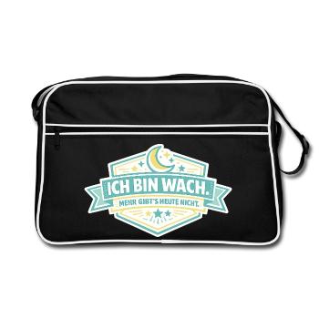 I'm Awake Badge - Retro Bag - black/white - Front