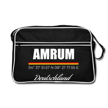 Amrum - Retro Tasche - Schwarz/Weiß - Vorne