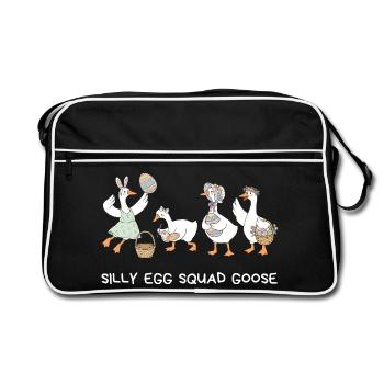 Épques de l’Escadron Œuf Idiot - Sac Retro - noir/blanc - Devant