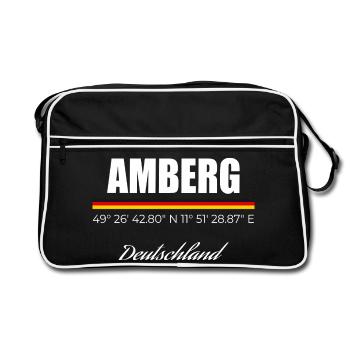 Amberg - Retro Tasche - Schwarz/Weiß - Vorne