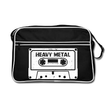 Cassette Heavy Metal Rétro - Sac Retro - noir/blanc - Devant