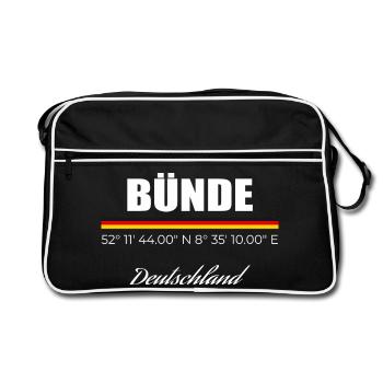 Bünde - Retro Tasche - Schwarz/Weiß - Vorne