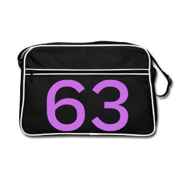 63 - Retro Bag - black/white - Front