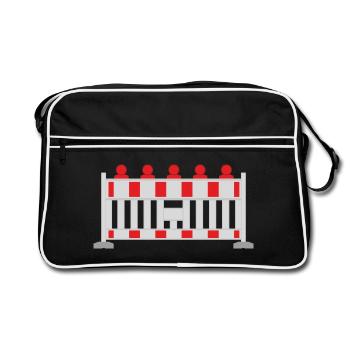 construction - Retro Bag - black/white - Front