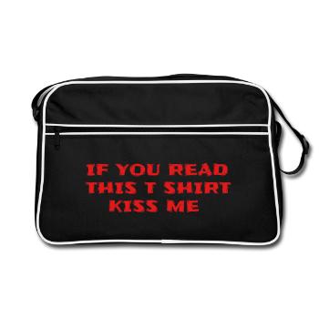 T-shirt Message Cinglante Humour Noire - Sac Retro - noir/blanc - Devant