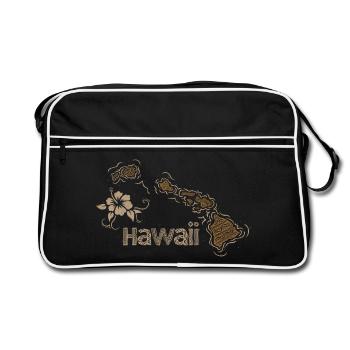 Hawaii - Retro Tasche - Schwarz/Weiß - Vorne