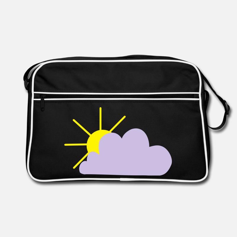 Sun peeks out from behind the cloud Retro Bag