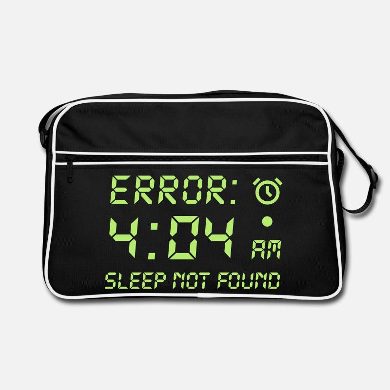 Error 404, sleep not found Programmierer Zocken Retro Tasche