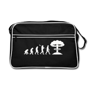 Evolution-Atombombe - Retro Tasche - Schwarz/Weiß - Vorne