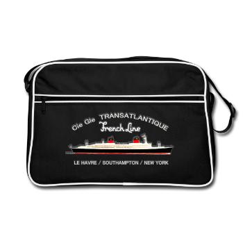 PAQUEBOT LE FRANCE - Sac Retro - noir/blanc - Devant