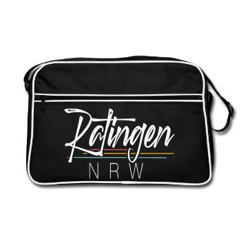 Ratingen Nrw - Retro Tasche - Schwarz/Weiß - Vorne