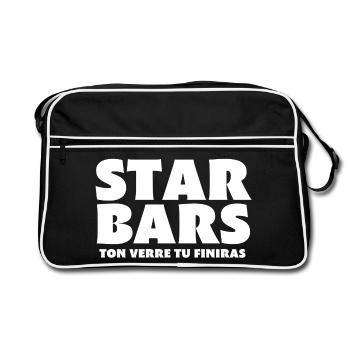 bar, bartender, bar owner - Retro Bag - black/white - Front
