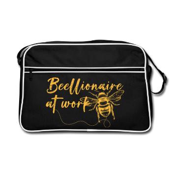 Beellionaire at Work - Retro Bag - black/white - Front