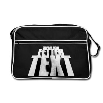 Pretty bold text - Retro Bag - black/white - Front