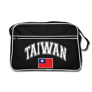 Drapeau de Taïwan - Sac Retro - noir/blanc - Devant