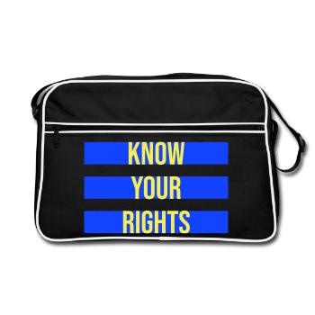Know Your Rights Activism Justice Freedom - Retro Bag - black/white - Front