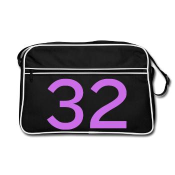 32 - Retro Bag - black/white - Front