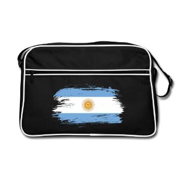 Argentine drapeau / cadeau Amérique du Sud Cordoba - Sac Retro - noir/blanc - Devant