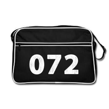 072 Alkmaar, Egmond aan Zee, Heerhugowaard, Limmen - Retro Tasche - Schwarz/Weiß - Vorne