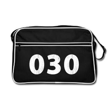 030 Utrecht Bilthoven Zeist Vleuten Houten Bunnik - Sac Retro - noir/blanc - Devant