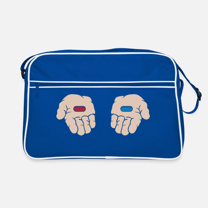 Rote Pille Blaue Pille Retro Tasche