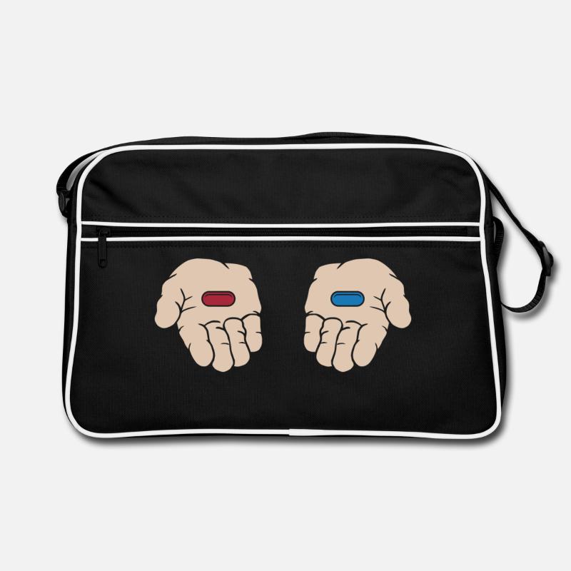 Pilule Rouge Pilule Bleue Sac Retro