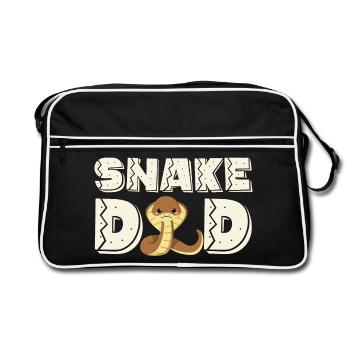 Schlange Schlangen - Retro Tasche - Schwarz/Weiß - Vorne