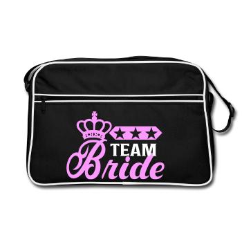 Bachelorette Team Bride Wedding bachelorette party - Retro Bag - black/white - Front
