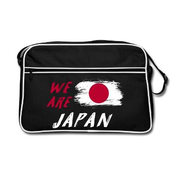 we are Japan flags design - Retro Bag - black/white - Front