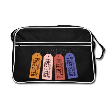 Billet de bière gratuit - Sac Retro - noir/blanc - Devant