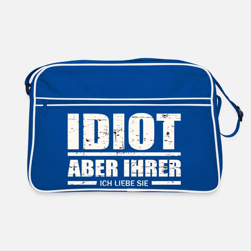 Idiot, aber ihrer ! Retro Tasche