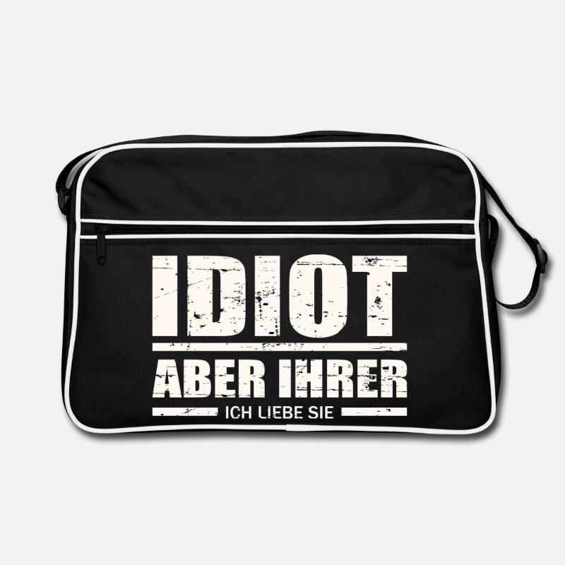 Idiot, aber ihrer ! Retro Tasche