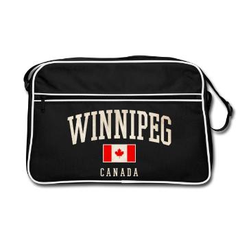 Winnipeg Canada Retro Varsity - Retro Bag - black/white - Front
