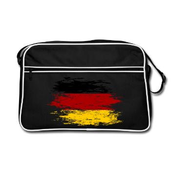 Drapeau de l’Allemagne utilisé - Sac Retro - noir/blanc - Devant