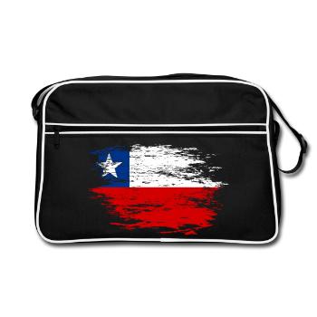 Chile flag used - Retro Bag - black/white - Front