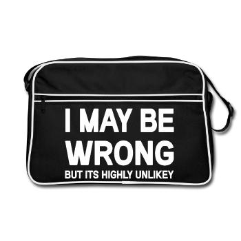 Uncertain Choice Motivational Quote T-Shirt - Retro Bag - black/white - Front