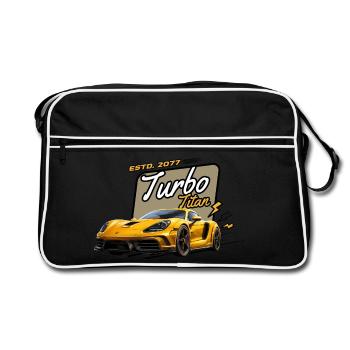 Turbo Titan Boost Speed - Retro Bag - black/white - Front